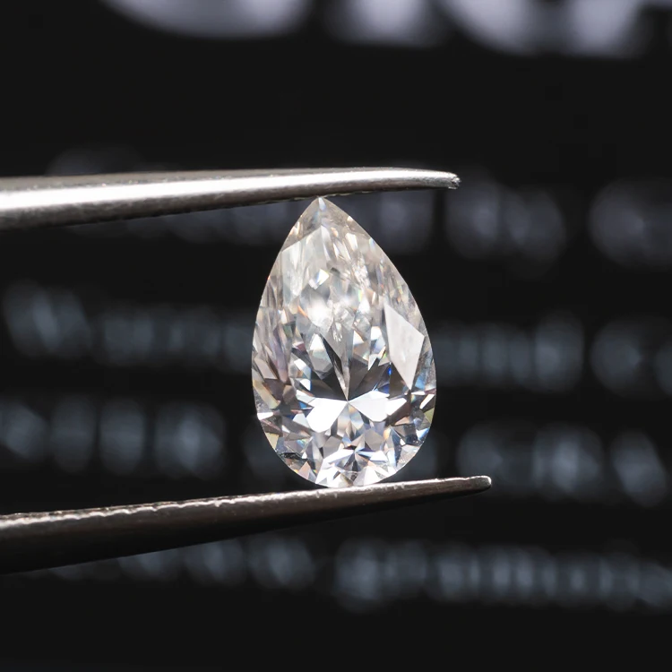 Goldleaf оптовая продажа высококачественных грушевых ограненных сыпучих муассанитовых камней GRA сертифицированных драгоценных DEF VVS Moissanite Diamond