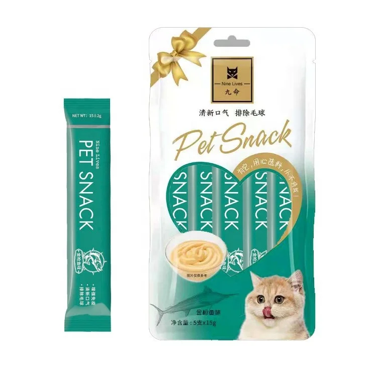 Custom Amazon Hottest Private Upscale Organic Pet Food Pet Cat Snack Cat Treats Cat Wet Food Liquid Pet Food Supplement