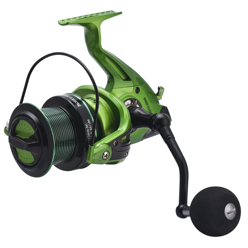 Green Metal spool deep sea various good quality fish reels Distant Wheel long cast Raft Wheel spinning fishing reel
