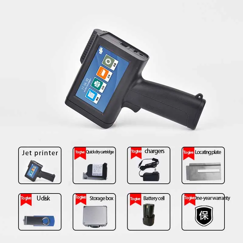 12.7mm Smart Automatic Portable handjet Printer Handheld Inkjet Printer Price expiry date barcode inkjet printer