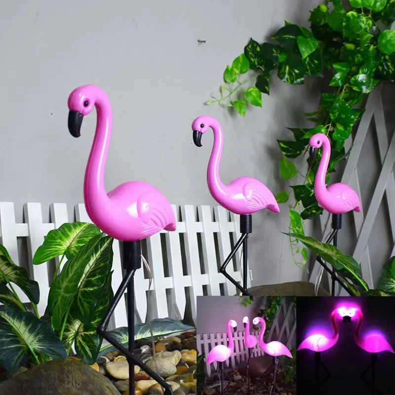 Flamingo Decorative Garden Lights New IP65 Waterproof and Solar Powered Outdoor Stake for Pathway Lawn Yard Landscape Path