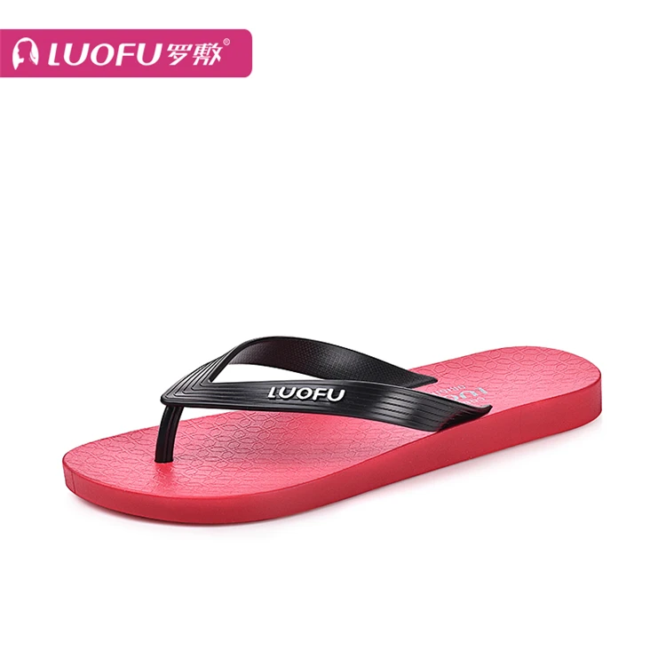 
LUOFU New Fashionable Summer PVC Light Weight Slippers Men Women Beach Flip Flops Cheap Price 