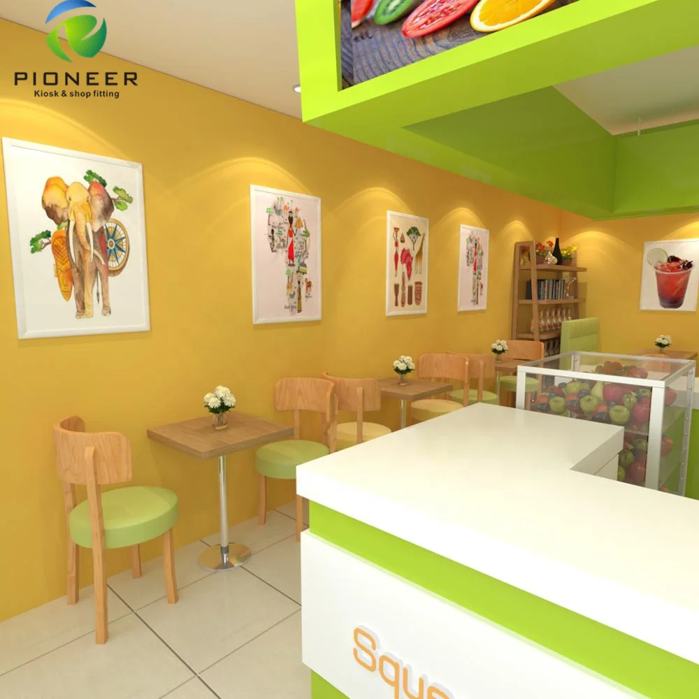 Pioneer Wonderful Orange Juice Bar Equipment Furniture, Mall Juice Bar Kiosk For Sale