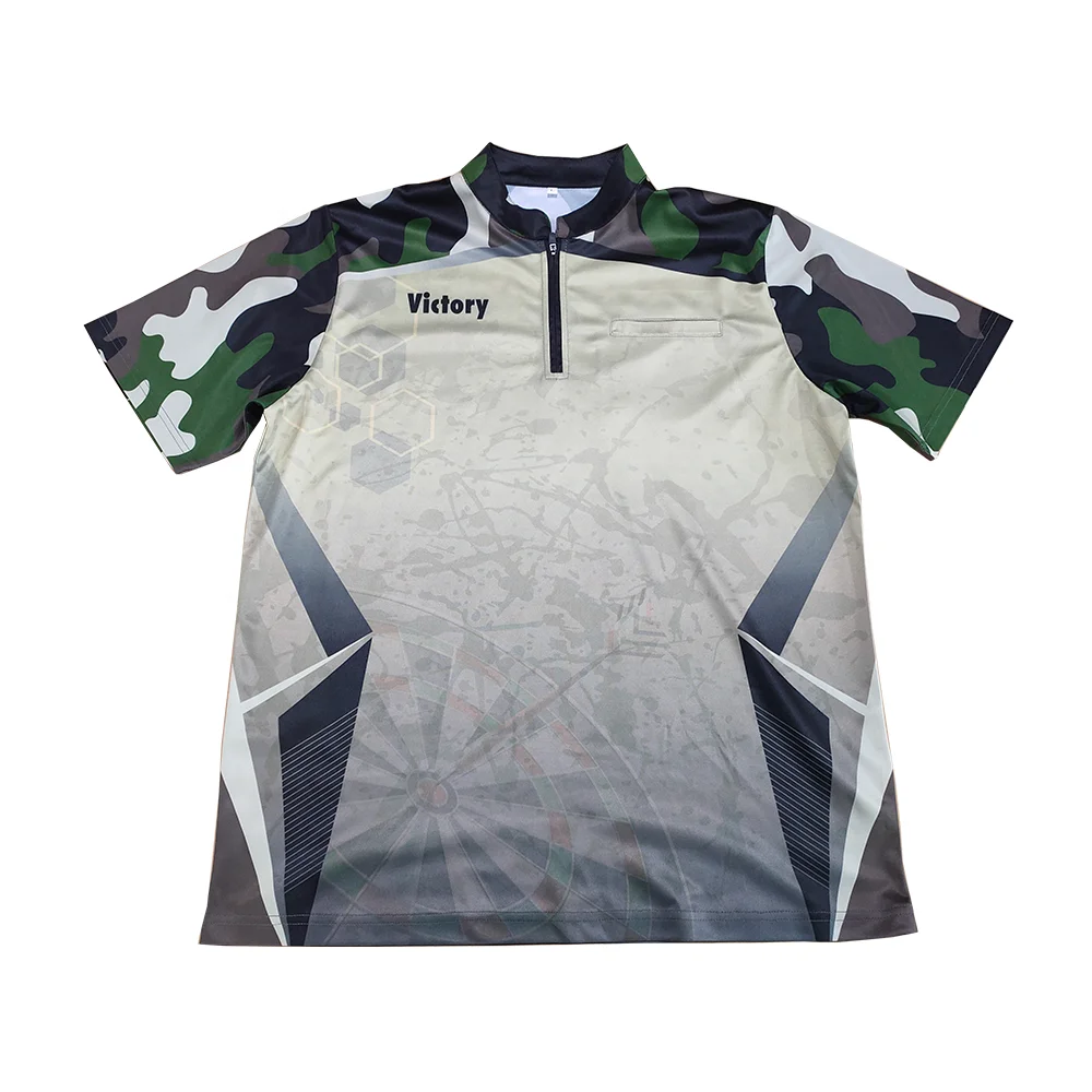 Custom Personalised Design Pocket Polo Shirt Ladies Mens Sublimation Dart Shirts With Zipper