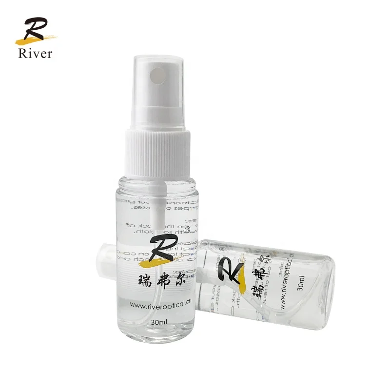 High quality Custom Logo 30ml PTE eyeglasses cleaning tool anti fog optical glasses cleaning spray for lenses