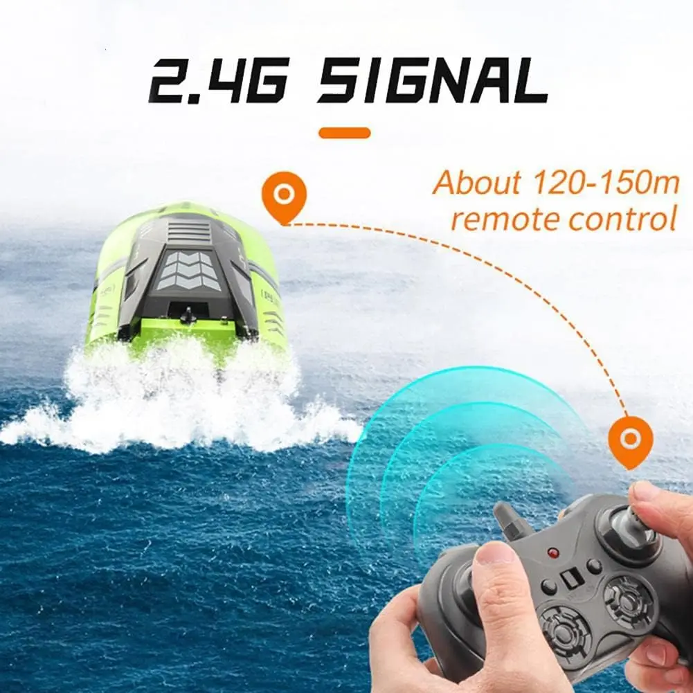 2.4G 25kM/H Electric High Speed RC Racing Boats Model Toy For Pools Lakes Automatically 180 Degree Flipping