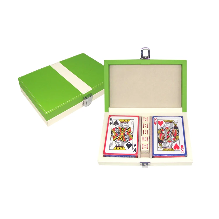 Customize playing card set two decks poker playing card box