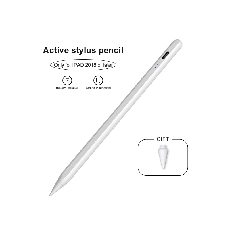 Newest Palm Rejection Touch Screen Stylus Pen for Apple ipad Pencil Digital Active Stylus Pen with Real-time Power Display