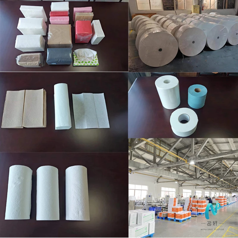 paper napkins manufactures ODM Wholesale Hot Sale Eco-friendly Absorbent TAD 1/2 Fold Hand Tissue v-fold paper napkins