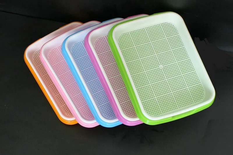 Seed Sprouter Tray Soil-Free Food Grade PP Healthy Wheatgrass Grower Tray