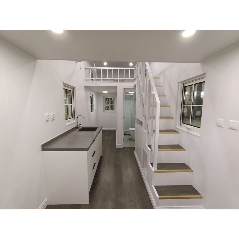 Wood Cottage Mobile Shipping Container Homes Wooden Prefabricated Modular Tiny Log House for Garden Building