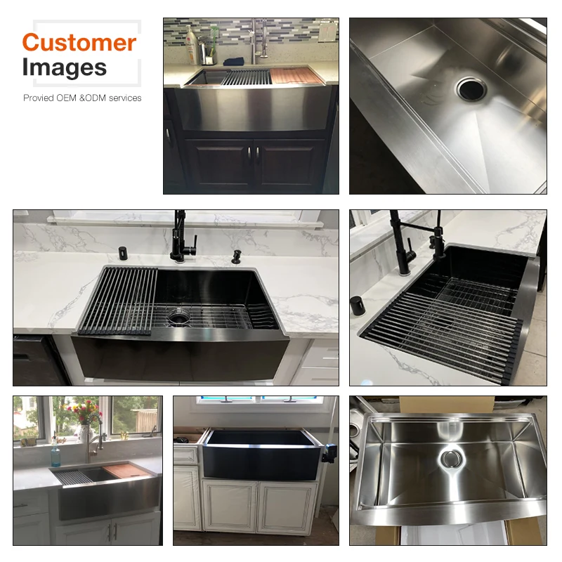 Manufacturer 30 inch Single Bowl Workstation Undermount 18Gauge Stainless Steel 304 handmade Kitchen Sink set with Ledge