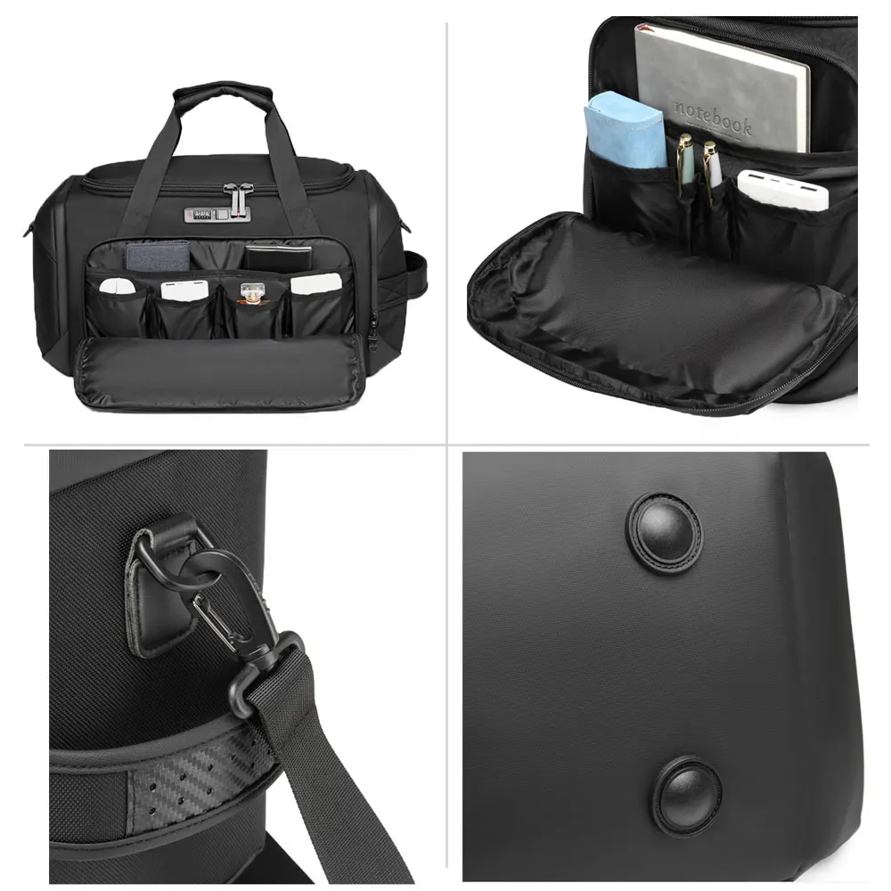 Ozuko 9709 Custom Sports Bags Waterproof Mens Custom Shoe Duffle Bag Luxury Garment Sneaker Travel Bags Luggage