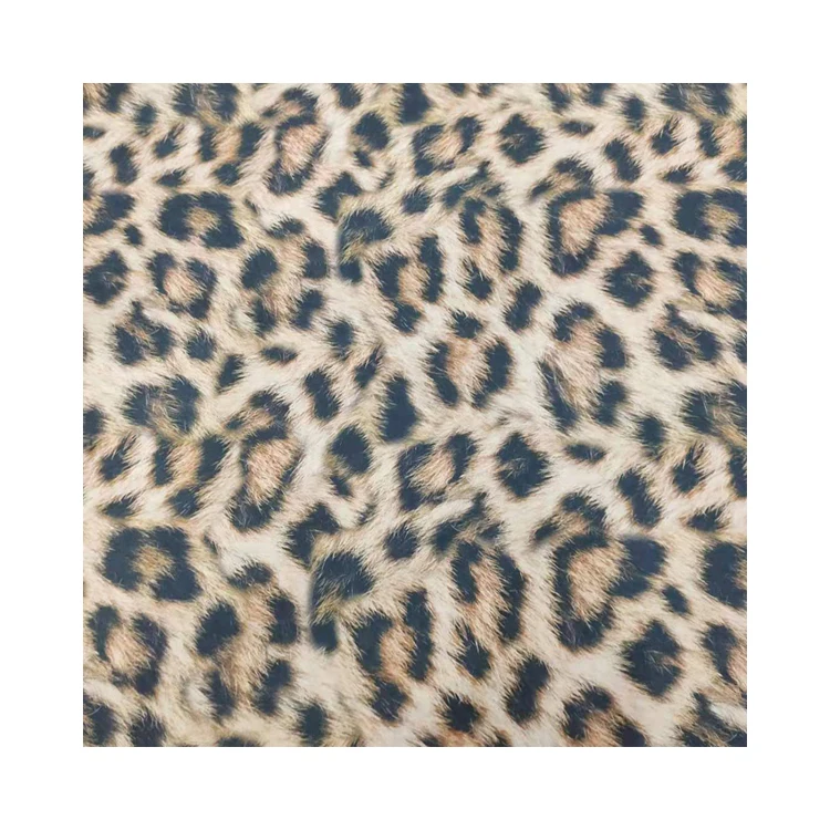 Hot New Products Foil Print Stamping Fabric Spandex Leopard Scuba Suede 10% Spandex 90% Polyester For Women Skirt Clothing