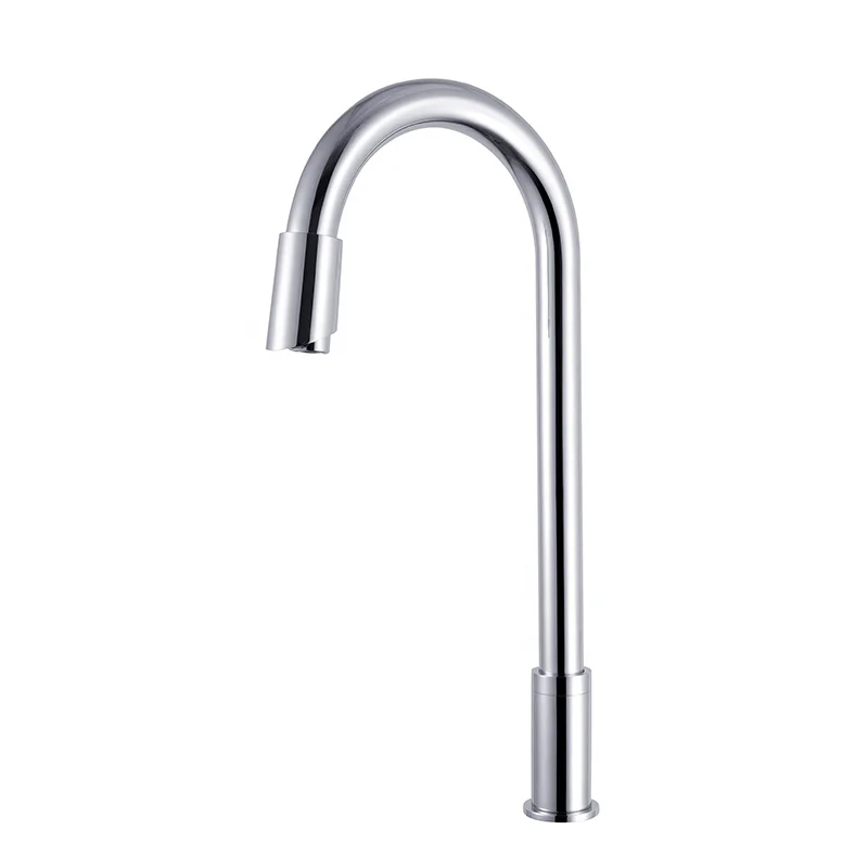 Economic Chrome Single Cold Auto Kitchen Sink Tap Touch Free Bathroom Sink Tap