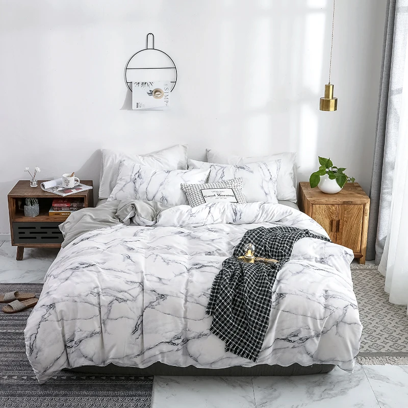 
Printed Duvet Cover Bed Sets Sabanas Para Camas Luxury Bedding Set 3 d Modern Designer Brand King Size Korean Bedding Set Cotton 