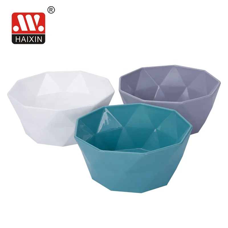 Haixing 5 size PP colored food bowls set dessert  mixing soup Salad Plastic Rice  Noodle Wholesale Custom Plastic Bowl