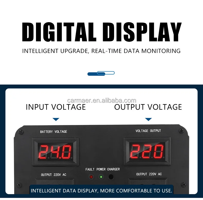3000W fully power Pure Sine Wave  12V 24V To 220V AC Converter Inverter power inverter