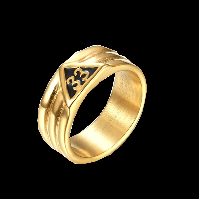 Latest Design Gold Masonic 33rd Ring Masons Freemason Stainless Steel 33 Degree Letter Masonic Signet Band Rings