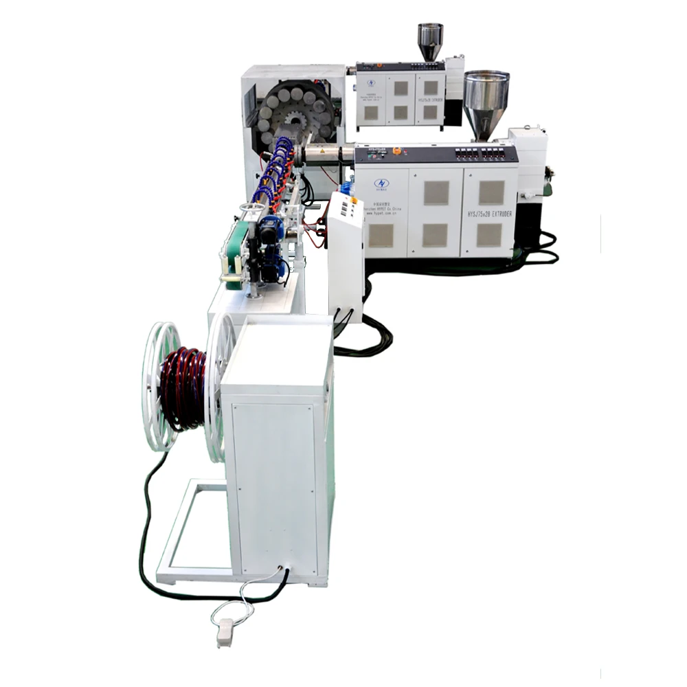 10-38mm 0.5-2inch fiber Braided Manufacturers PVC pipe machine Flexible Ventilation duct Conduit soft PVC Pipe  Production Line