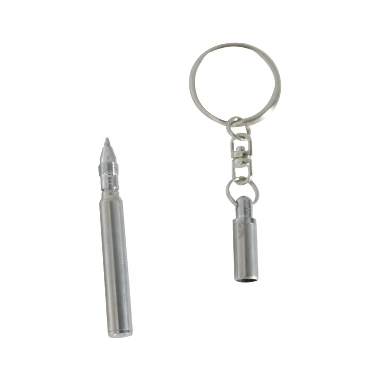 
Multifunctional Pocket Pen Coolest Keychain Mini Metal Key Ring Stainless Steel Telescopic Pen Tool 