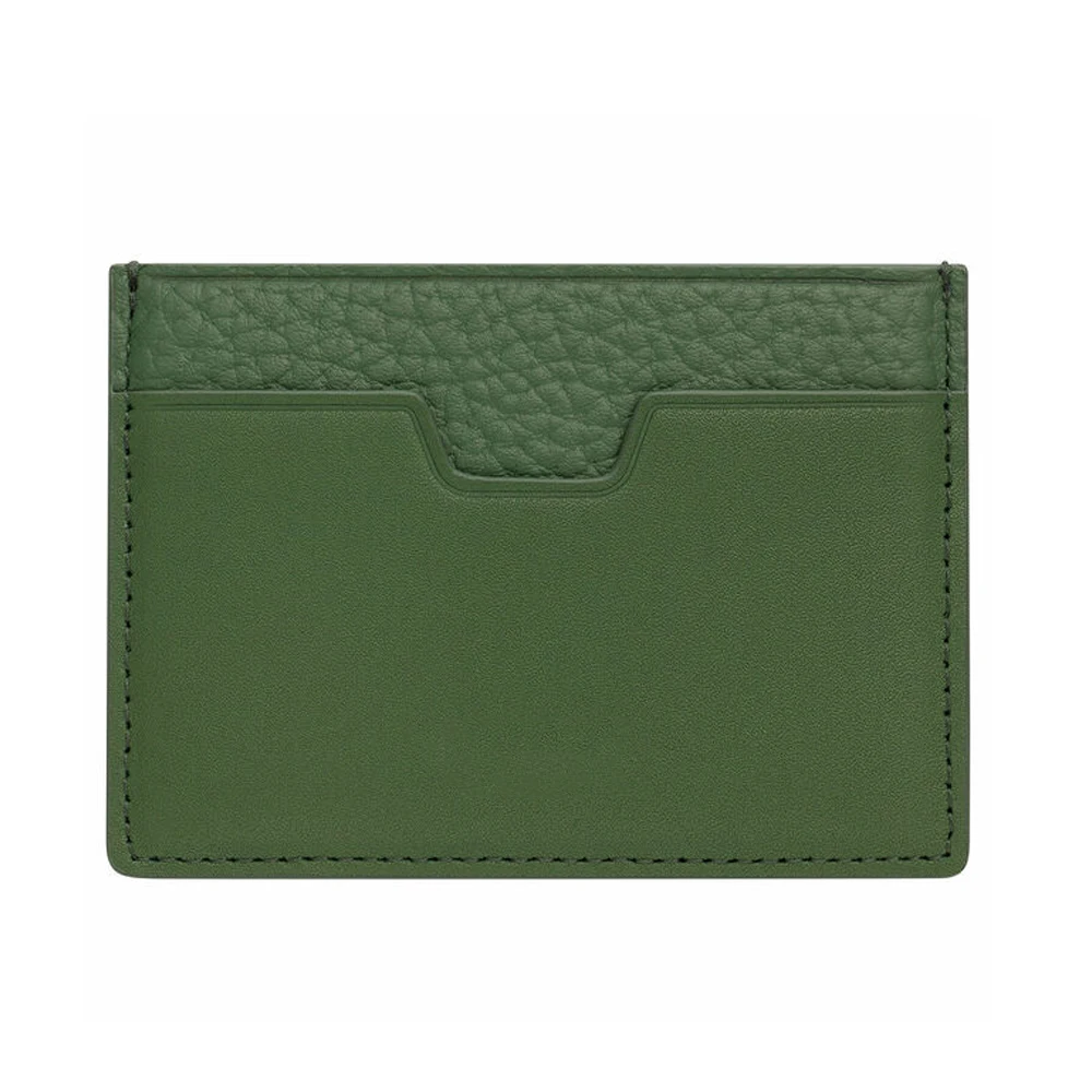 Hot Sale Simple Classic Design Wholesale Handmade Business Different Leather Combination Pure Leather Made Card Holder