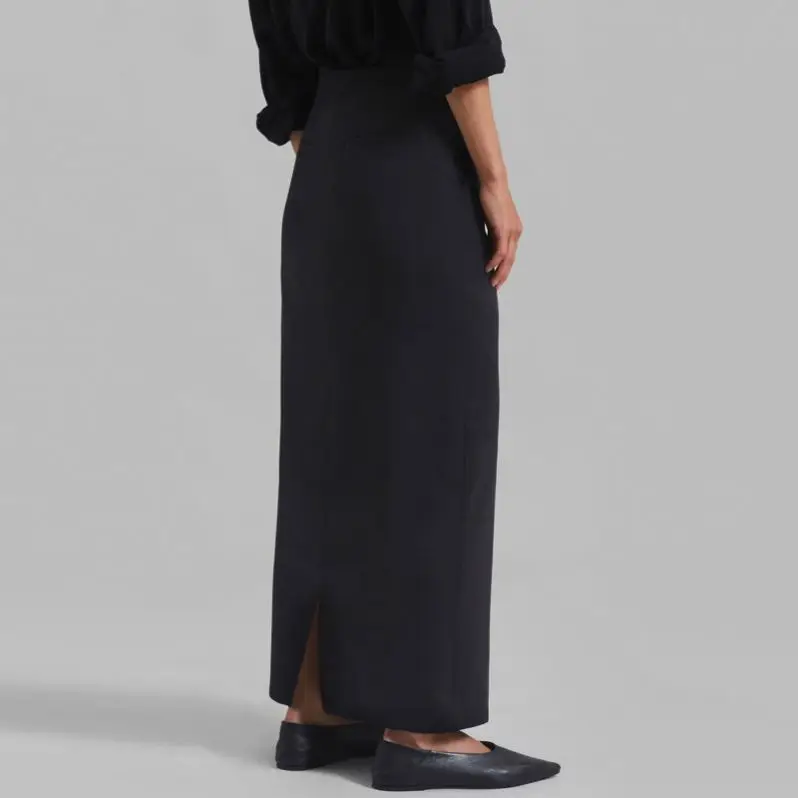 OEM55 Wholesale manufacturer OEM custom side pocket suits maxi skirt casual women long skirt for ladies