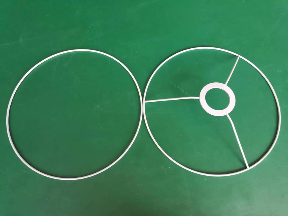 European Style Fitter lighting accessories White lamp shade metal rings