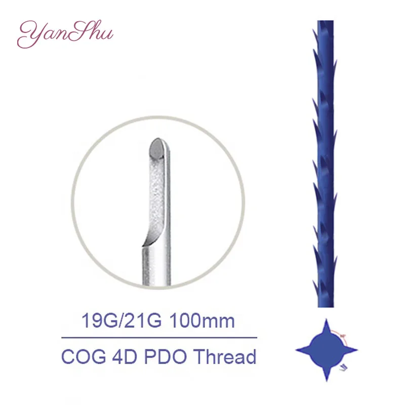 
korea pdo thread lift cog 4-1 21G*60mm line carving large v-line lifting compact serrated line lift body skin 