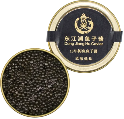 2021 New Design Liangmei Dongjianghu Spicy Sturgeon Fish Crispy Cartilage Liangmei Dongjianghu Caviar 30G Canned Caviar