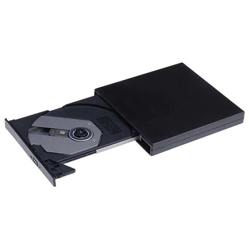 DVD ROM External Optical Drive USB 2.0 CD/DVD-ROM CD-RW Player Burner Slim Reader Recorder Portable for Laptop windows Macbook