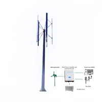 VAWT 1kw 2KW 3KW 5KW Vertical Wind Turbine Generator Hybrid solar system