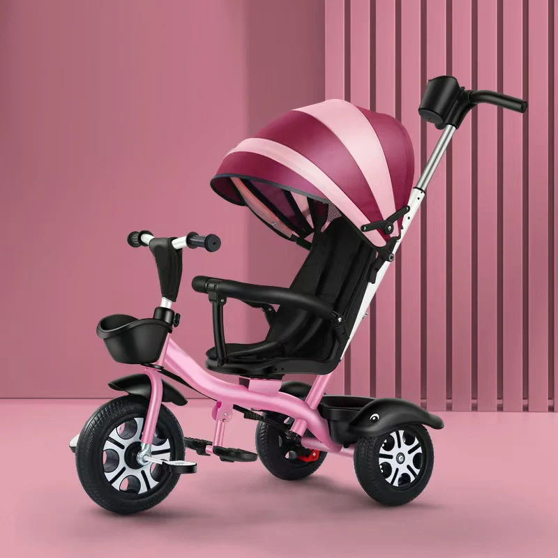 Tricycle Kids Baby Tricycle Multifunctional And Lightweight With Pedals Widen Wheelbase