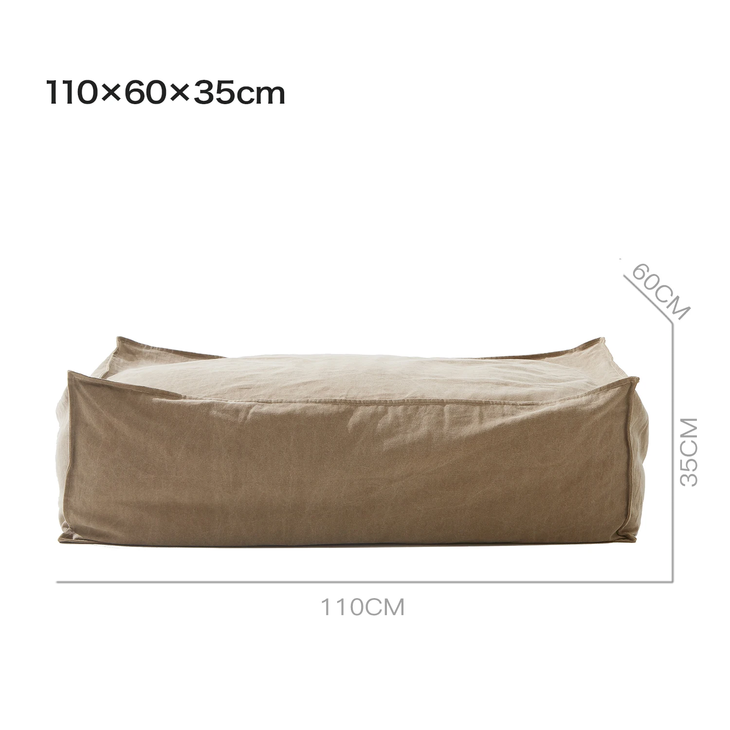 
Cotton white lazy sofa long bench xxl bean bag seat 