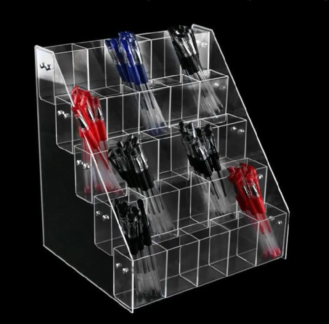 Acrylic Clear Stationery Pen Storage Organizer Office Desk