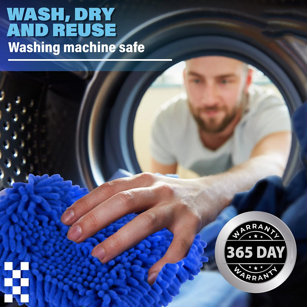Premium Car Wash Mitt Cleaning Drying Mitts Microfiber Car Wash Mitt for Cars
