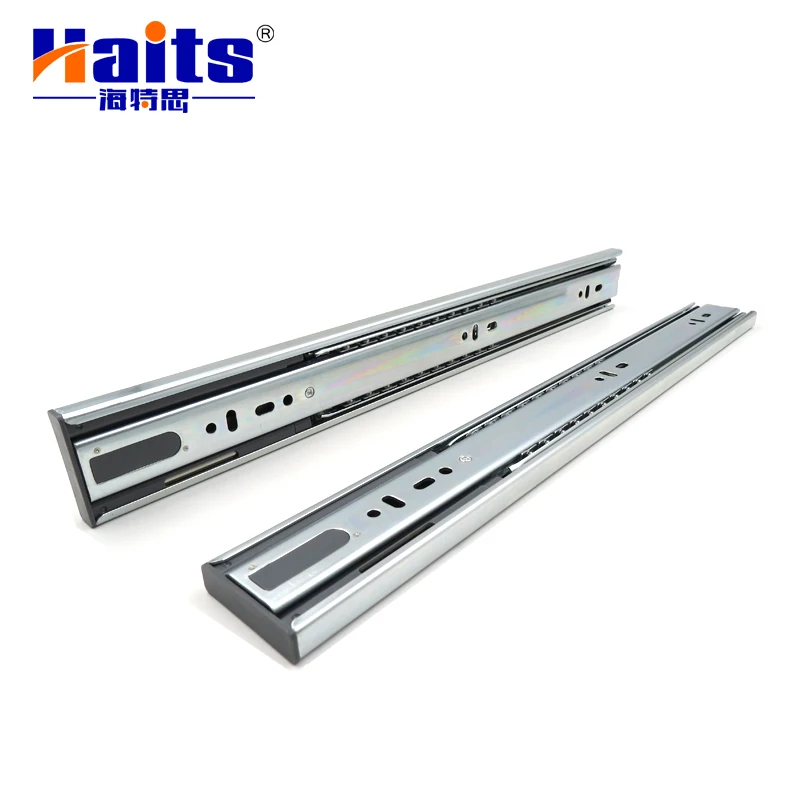 Kitchen Hardware 45mm Soft Close Heavy Duty Triple Extension Ball Bearing Drawer Channel Telescopic Rail