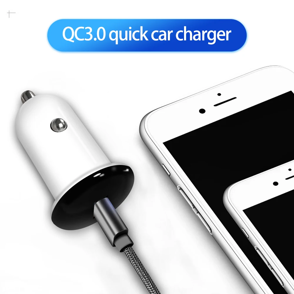 
Best selling qc3.0 car charger 3.0 mini single port QC usb car charger 