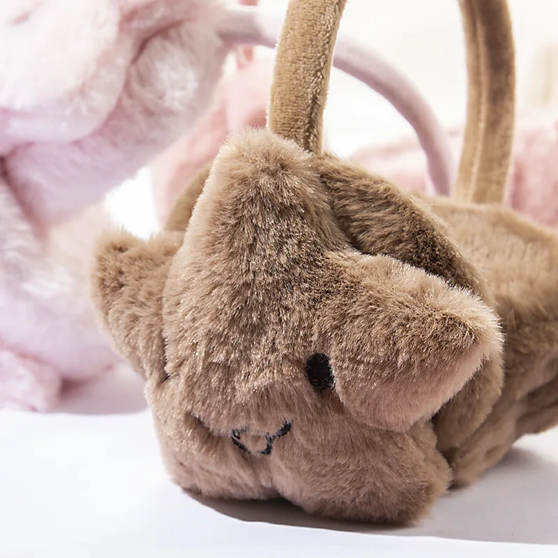 6 colors Cute star shape winter fluffy ear warmers furry earmuffs for kids