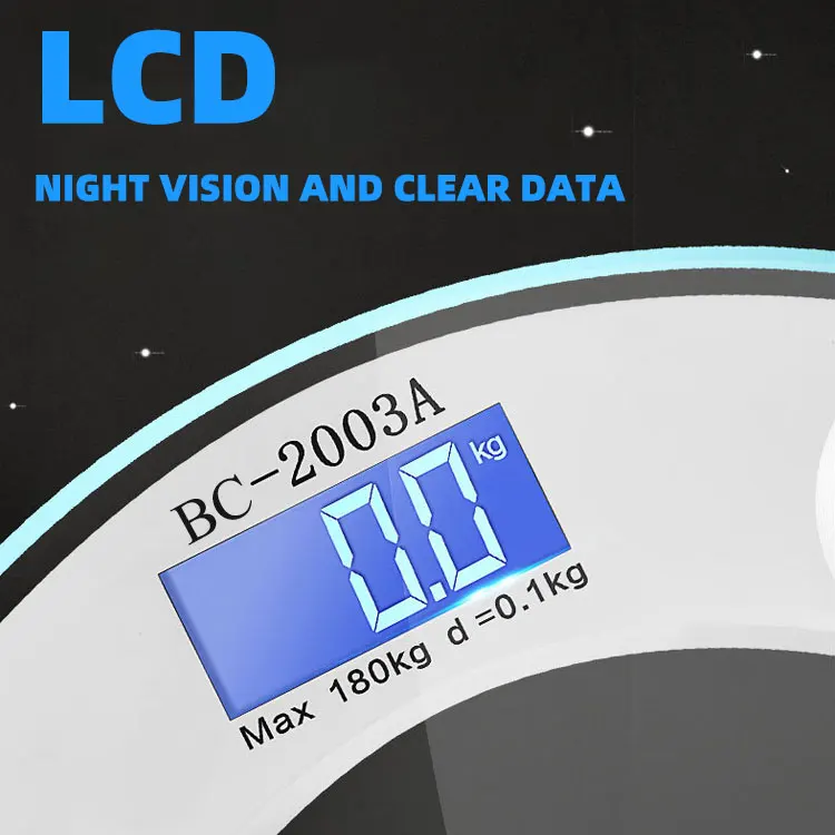 180KG Round Person Scale With Body Fat Analyzer Home Hot Round Body Scale Digital