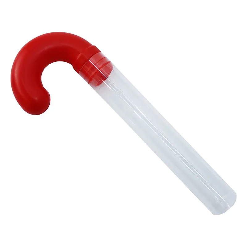Empty Clear Plastic Holiday Plastic Candy Cane Shaped Container Candy Cane Tubes Decoration
