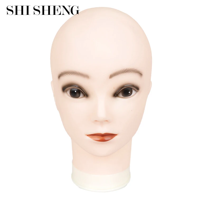 SHI SHENG Female Beauty Cheap Mannequin Head for Making Wig Hat Display Cosmetology Manikin Head Dolls Bald Training Head