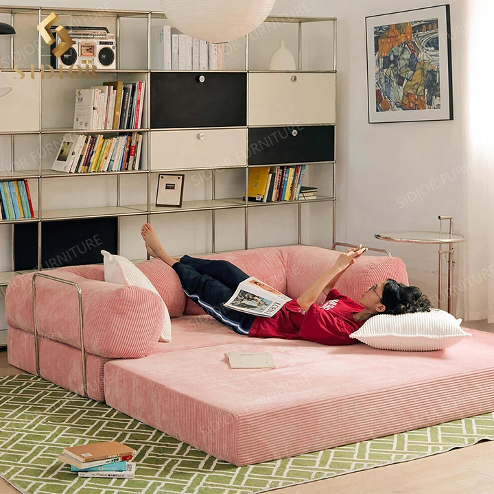 compressed 3 seater sofa sectional modular module reclining corner bed sofa moderne folding air sofa bed for living room