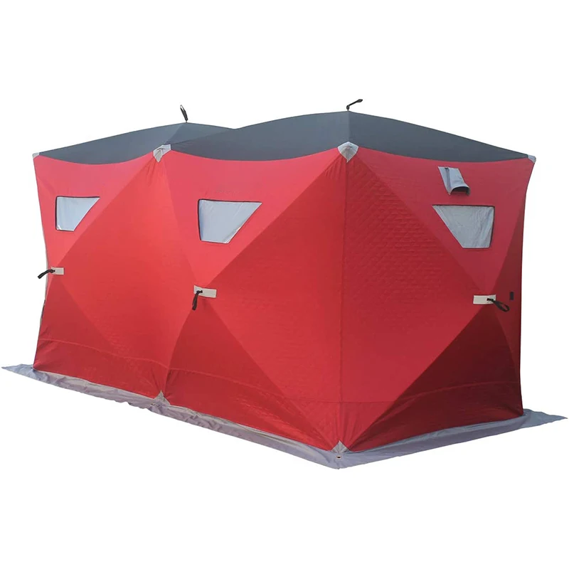 Double Room 8 Person Portable Pop-up Large Suana Tent Winter Ice Fishing Tents For Shelter Insulated