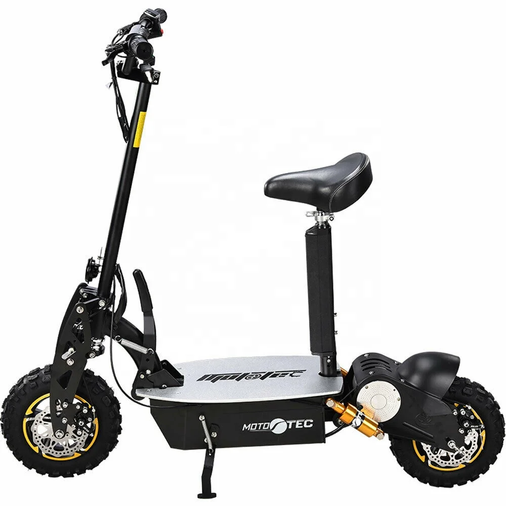
New MotoTec 2000w 48v Electric Scooter Black 