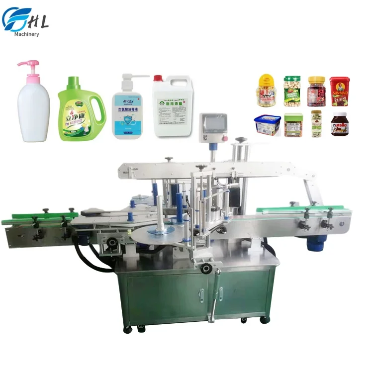 High Precision Dual Side Round Bottle Labeling Machinery Cosmetic Packaging Labeling Machine