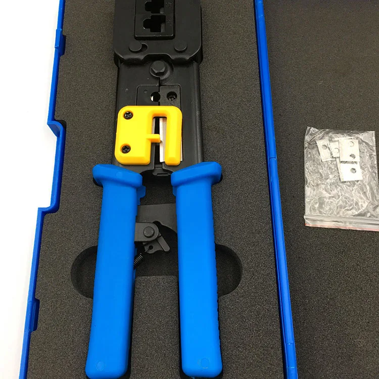 RJ45 RJ11 Wire Stripper Crimping Tool for 4P 6P 8P Modular Plug Crimping Tool with LAN Cable Tester