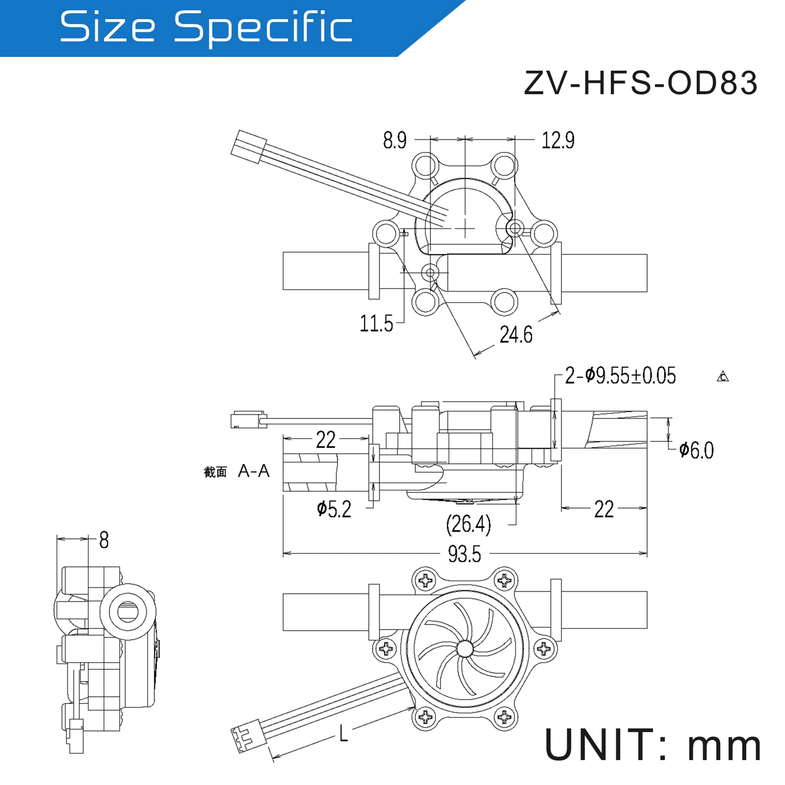 Food Grade Coffee Machine Water Dispenser Water Filter Hall High Precision Water Flow Sensor Hose Flow Detection Sensor