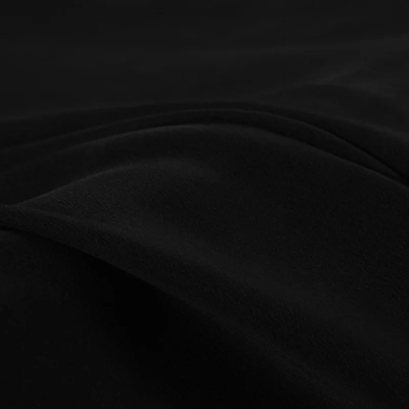heavy silk fabric 30mm crepe de chine 114cm width No.03 black color sell by the yard