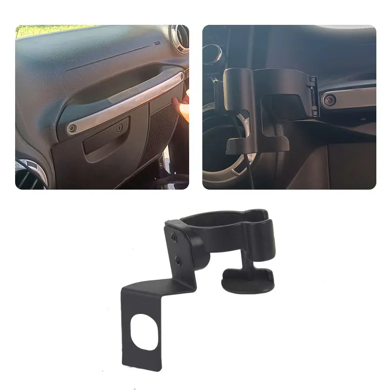 Multi-Function Drink Cup Phone Holder 2 in 1 Bolt-on Stand Bracket Organizer for Jeep Wrangler JL 2018 2019